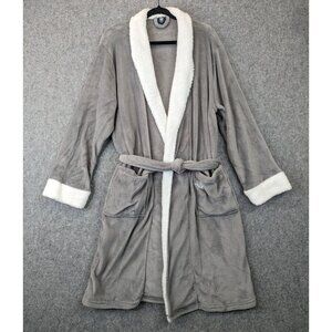 Dockers  Grey & White Robe Bathrobe Sleepwear Mens M XL Comfort Loungewear